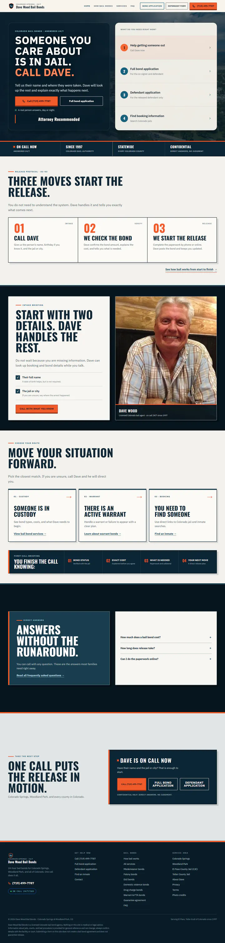 Dave Wood Bail Bonds complete public page capture
