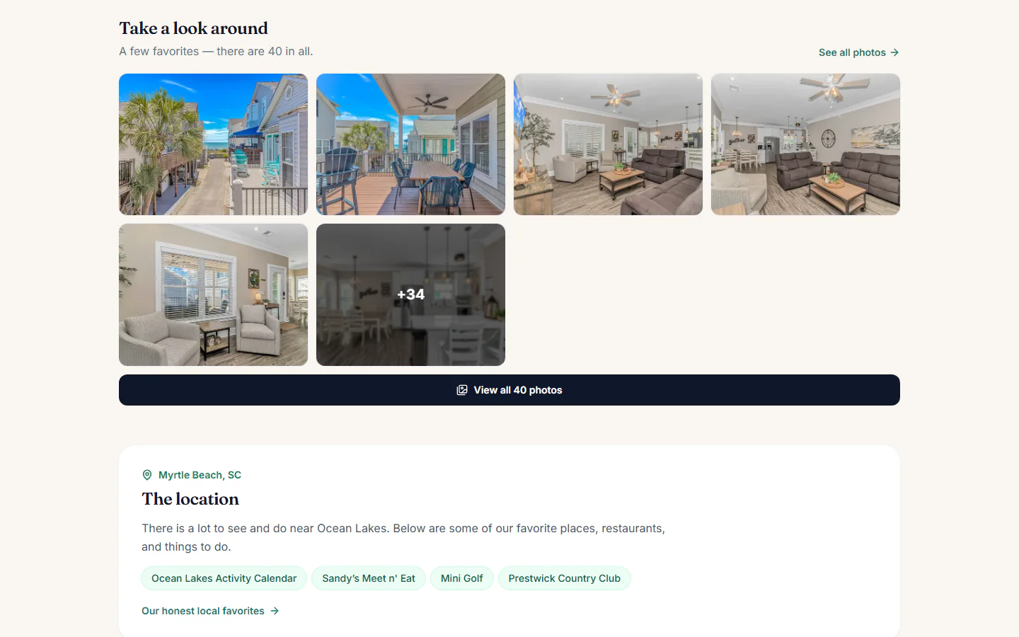 Ocean Echoes website, middle viewport