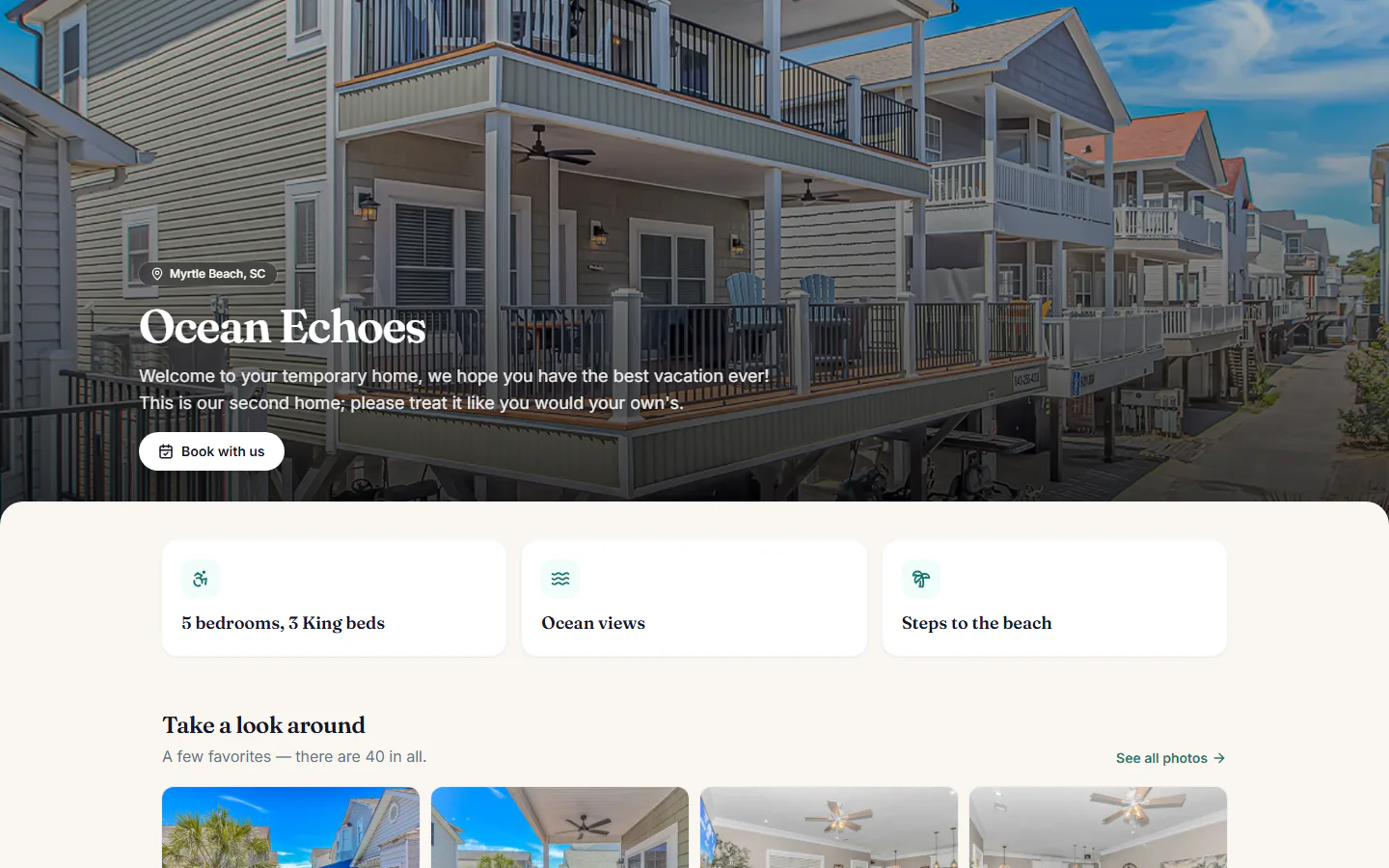 Ocean Echoes website, top viewport
